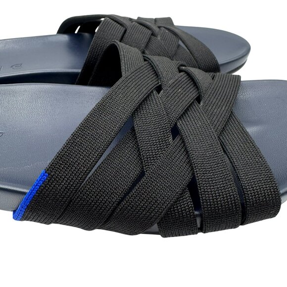 Rothy's The Slide Night Sky Black Navy Blue Sandals Women's Size 7 - Picture 2 of 7